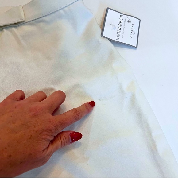 NWT Sag Harbor White Wide Leg Stretch Petite Pants - Picture 9 of 14